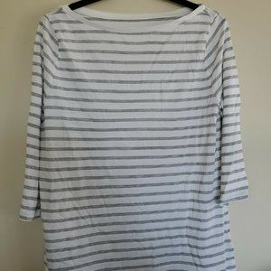 A New Day Striped Long Sleeve Boat Neck Tshirt